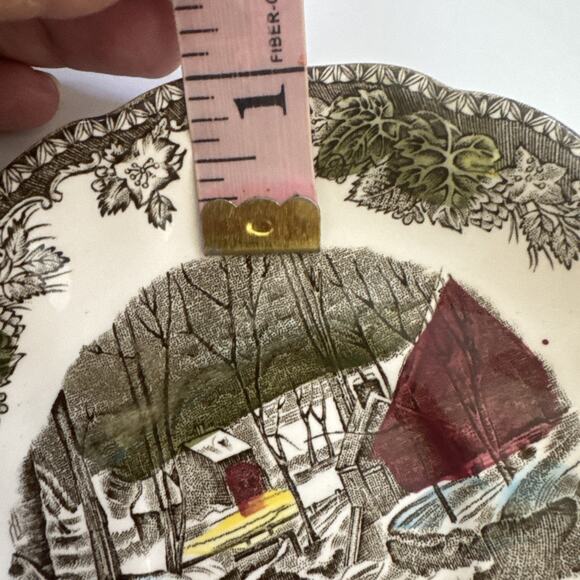 Johnson Brothers The Friendly Village Set 6 Saucers 5.5" The Ice House ENGLAND - Picture 10 of 10